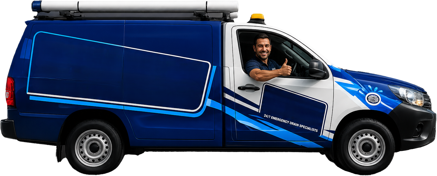 Horningsea Park Blocked Drains service van