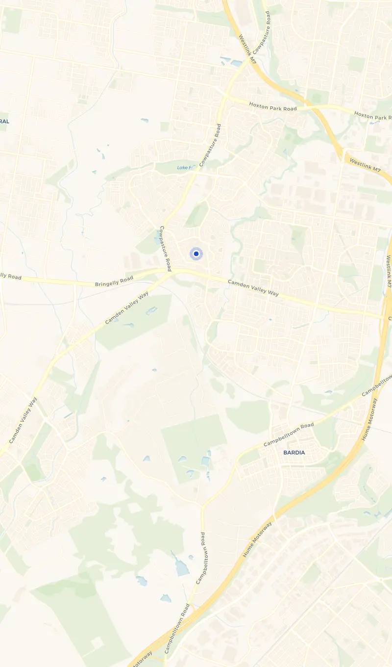Map of the Horningsea Park service area and the surrounding suburbs we cover.
