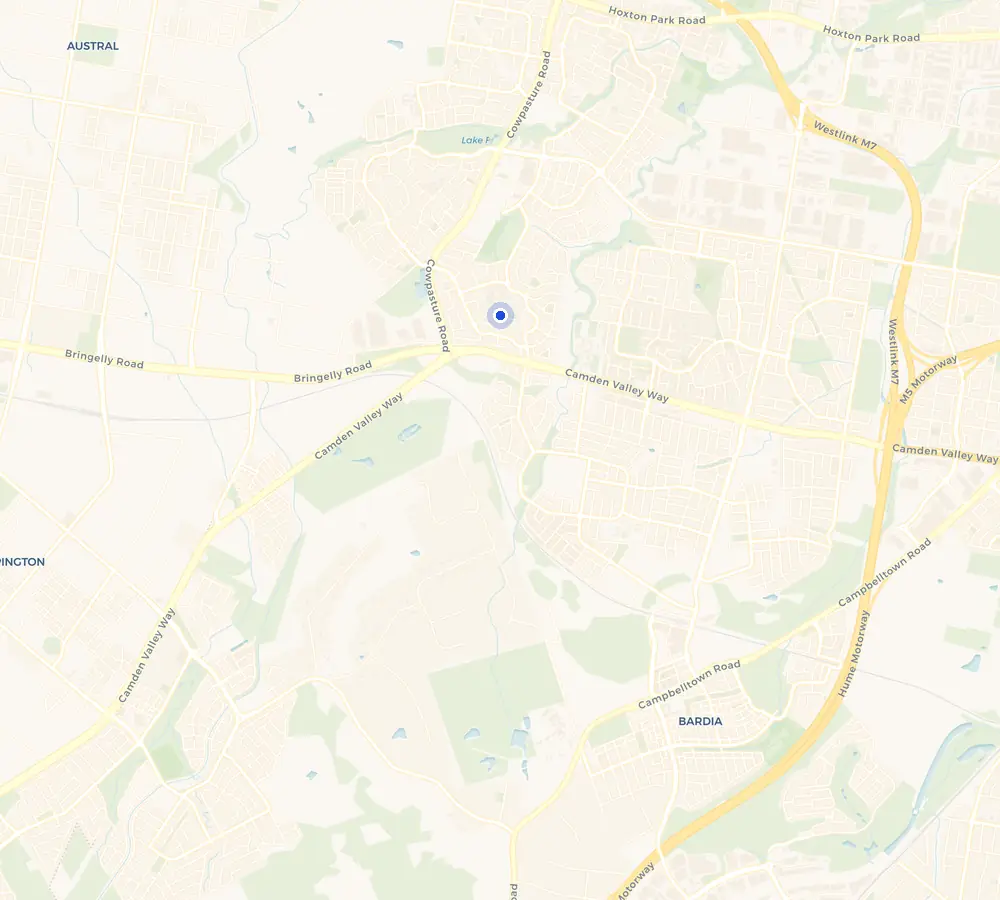 Map of the Horningsea Park service area and the surrounding Liverpool area, showing Horningsea Park and the nearby streets we cover.